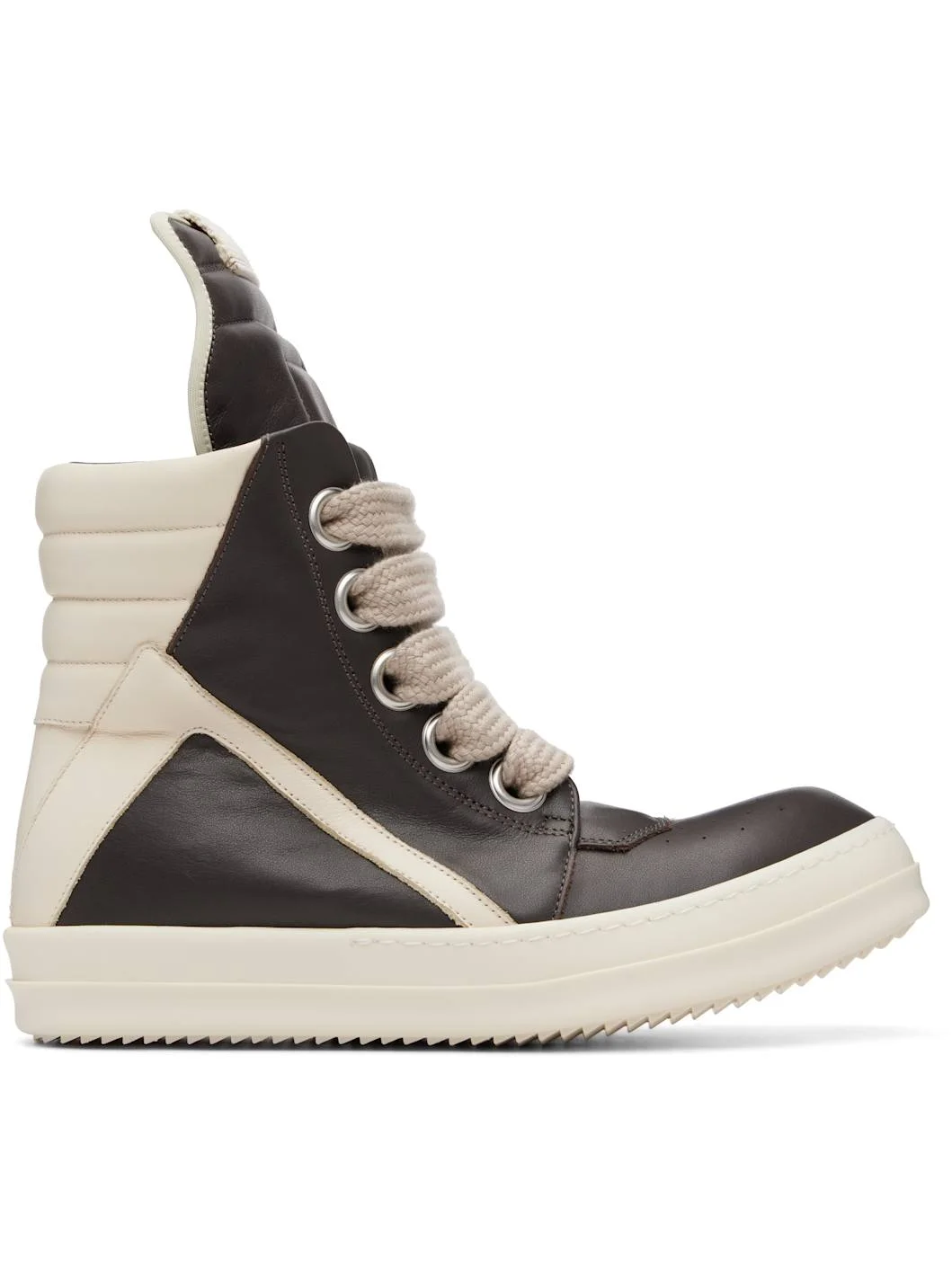 Gray Tower Jumbolaced Geobasket Sneakers - 1