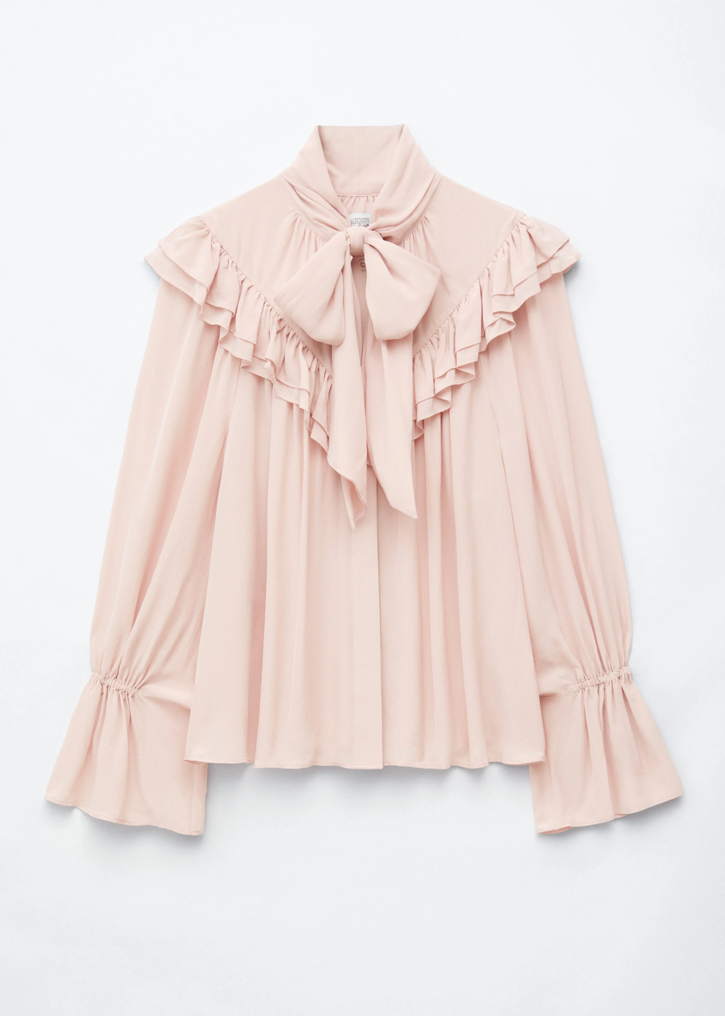 Frill-Detail Scarf Blouse - 1