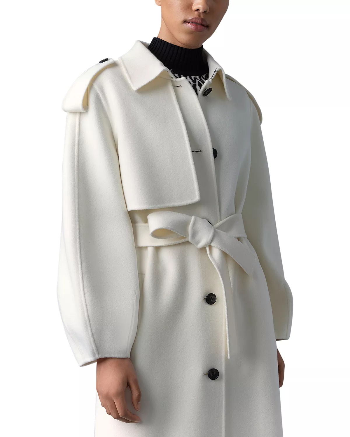 Ceyla Wool Trench Coat - 4
