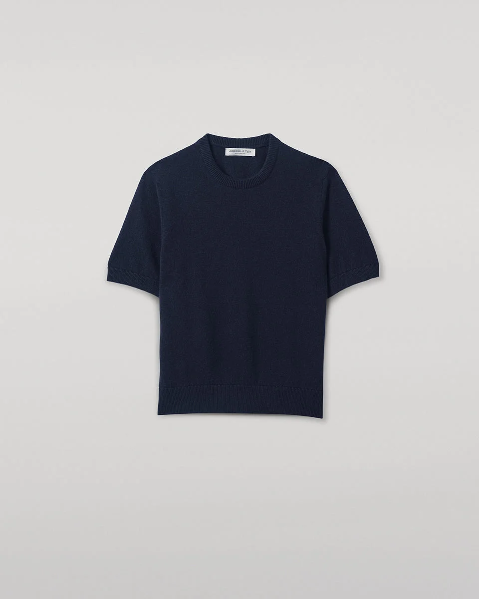 Classic Cashmere Navy T-shirt - 1