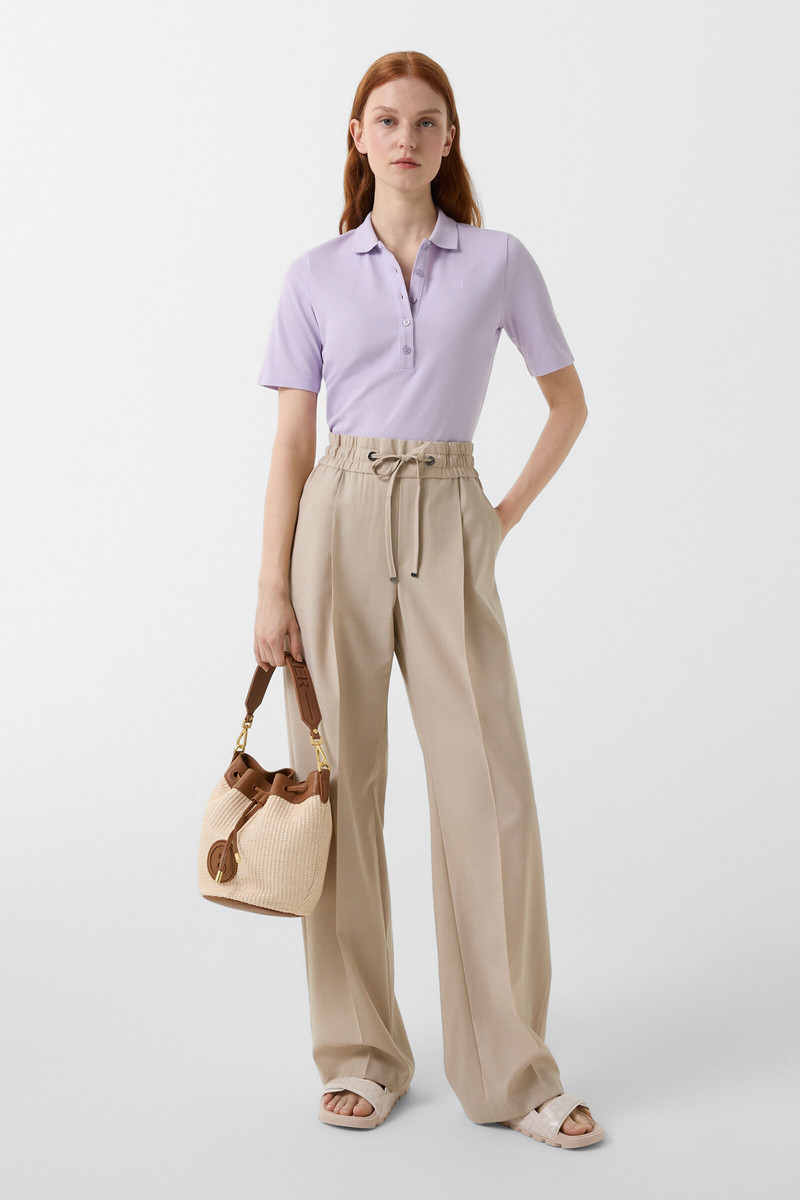 BOGNER Pleated trousers Ella in Beige outlook