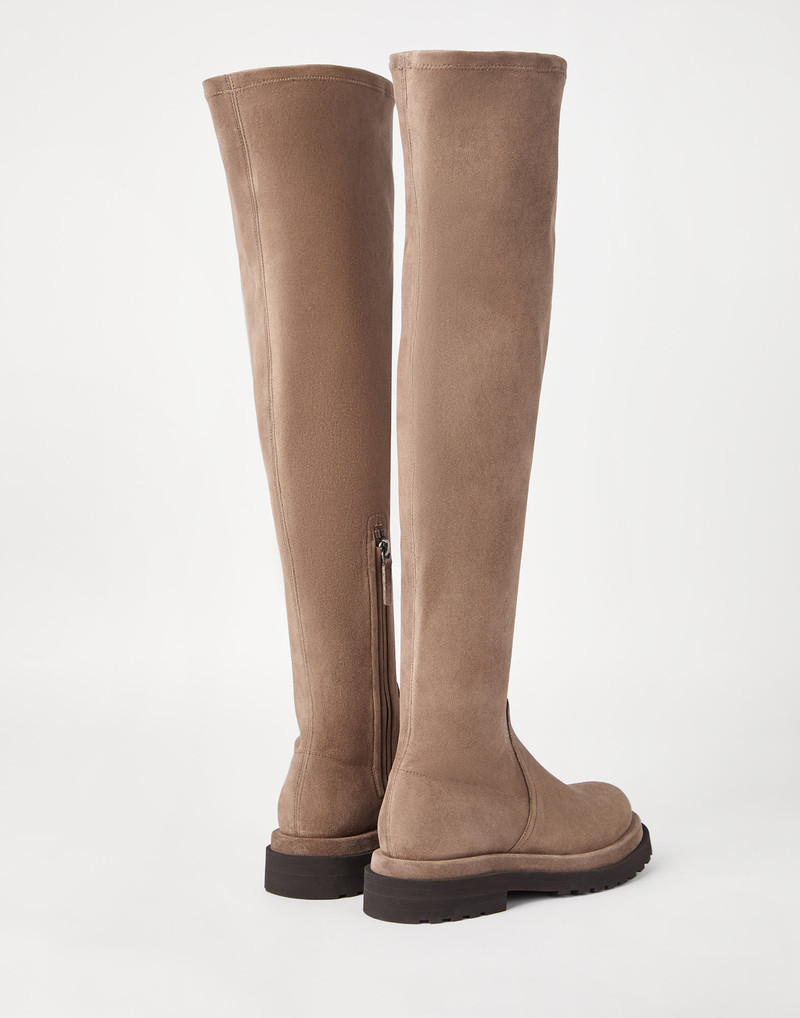 Brunello Cucinelli Over-the-knee boots in suede outlook
