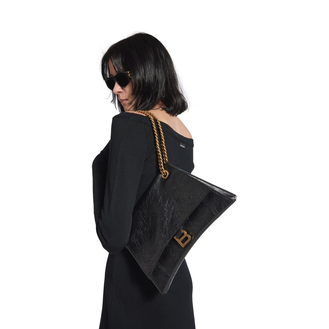 Women's Crush Medium Chain Bag  in Black - 9