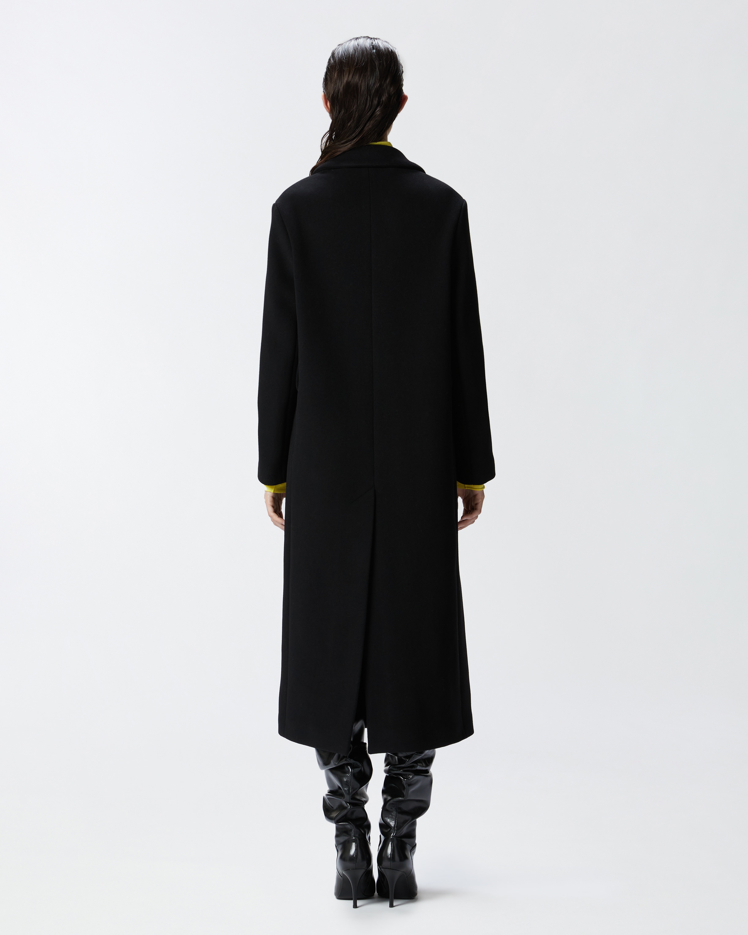 LONG DOUBLE-BREASTED COAT WITH MATCHING BELT - 4