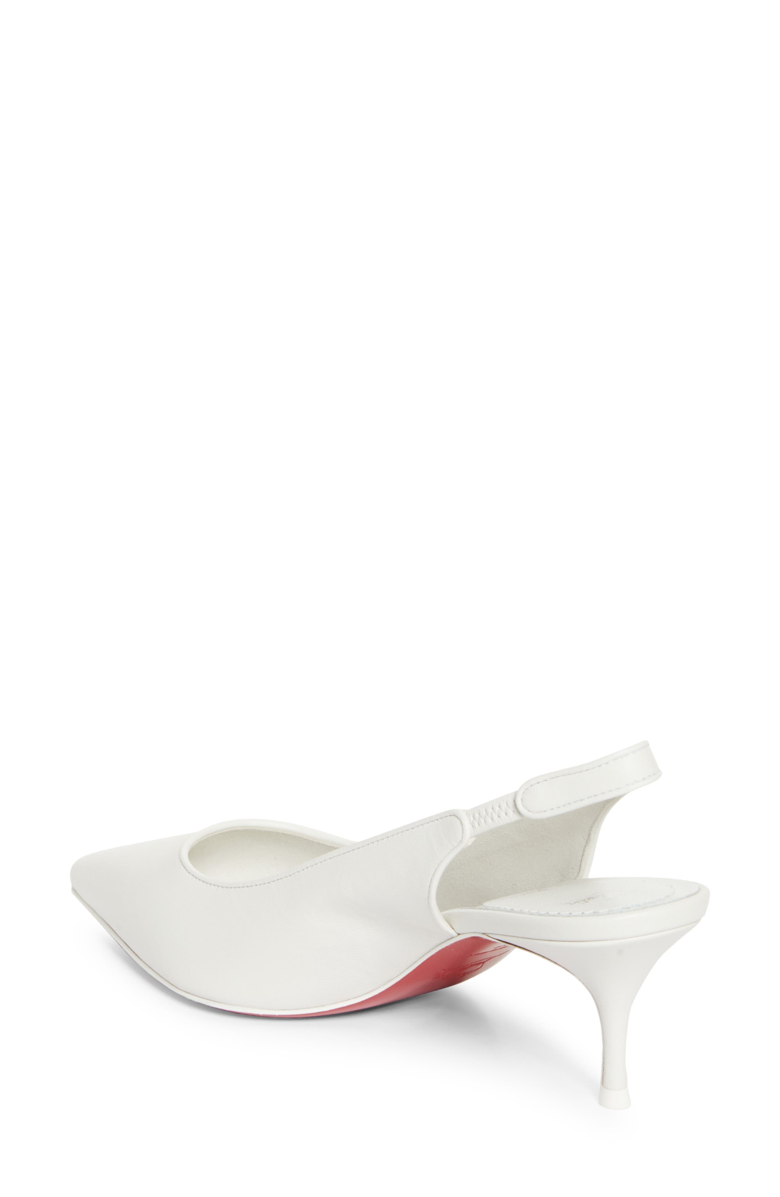 Christian Louboutin Sporty Kate Slingback Pump in Bianco at Nordstrom - 3