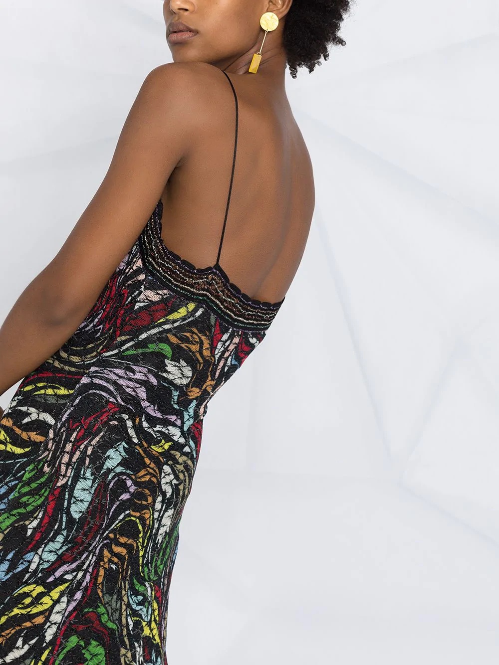 abstract-print knitted maxi dress - 3