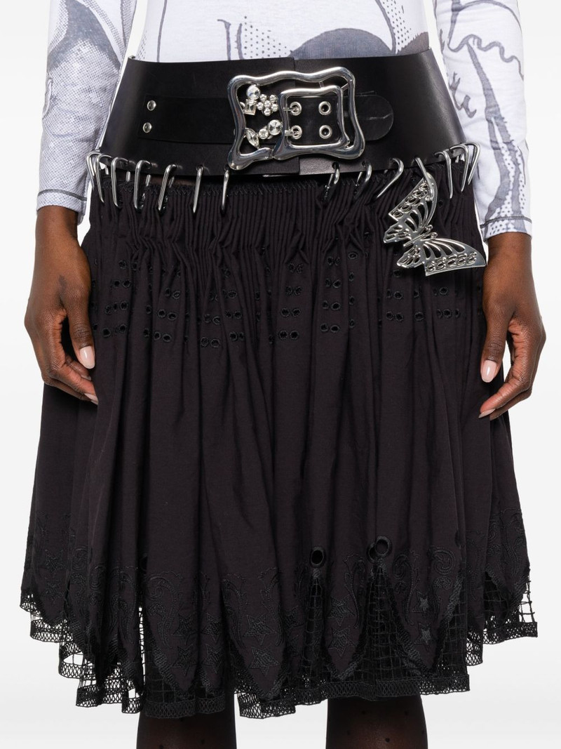 butterfly-appliqué carabiner skirt 5