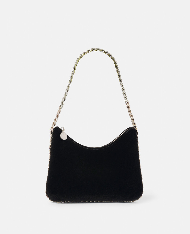 Falabella Mini Velvet and Crystal Chain Shoulder Bag 1