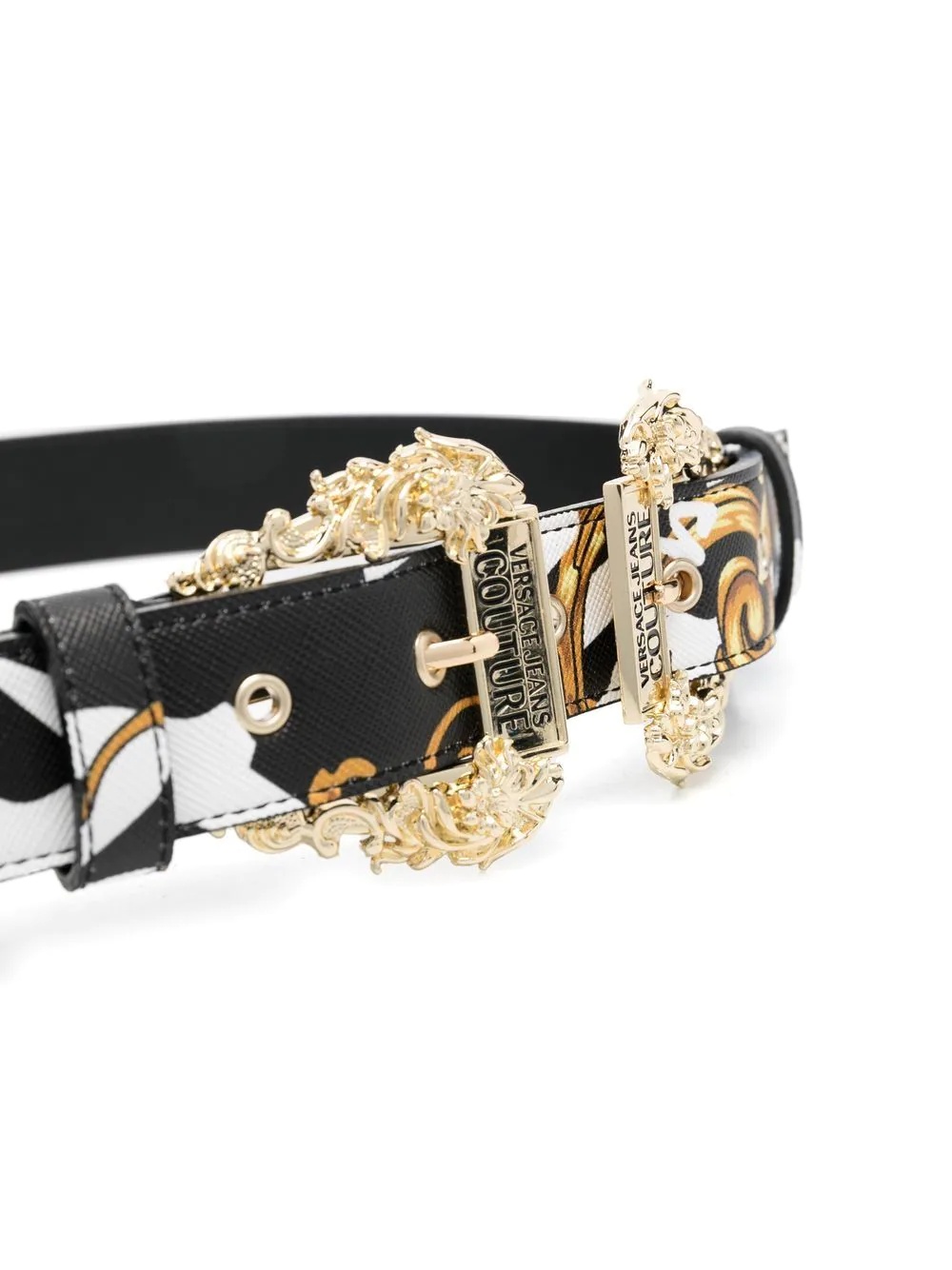 baroque-print logo belt - 2