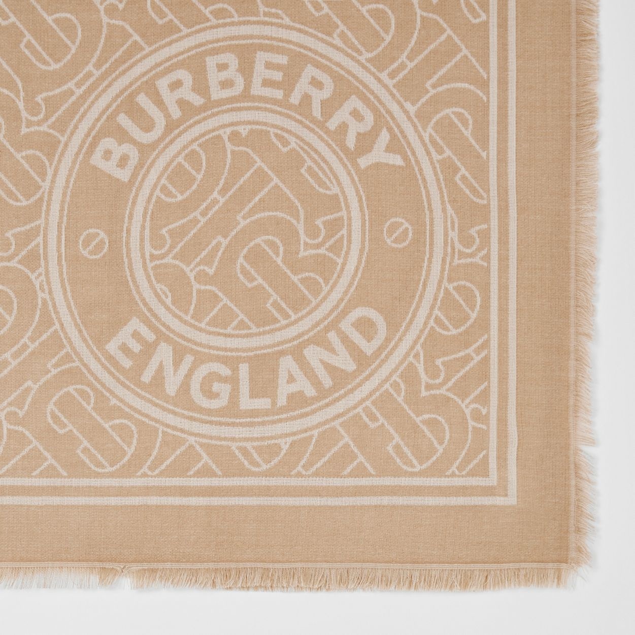 Lightweight Logo Graphic Cashmere Jacquard Scarf - 2