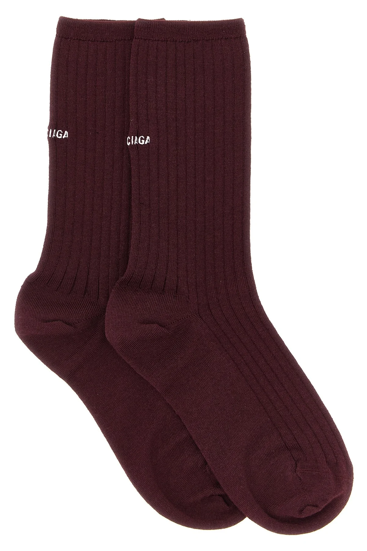 Logo Embroidery Ribbed Tights - 1