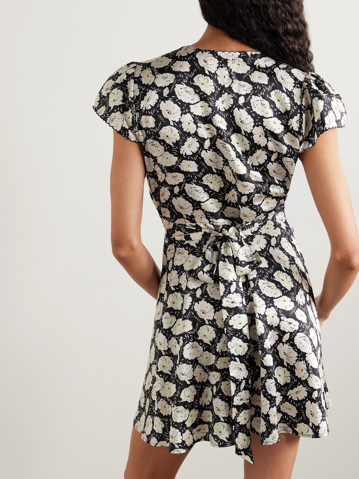 Dianne Floral-print Silk-satin Mini Dress - 3