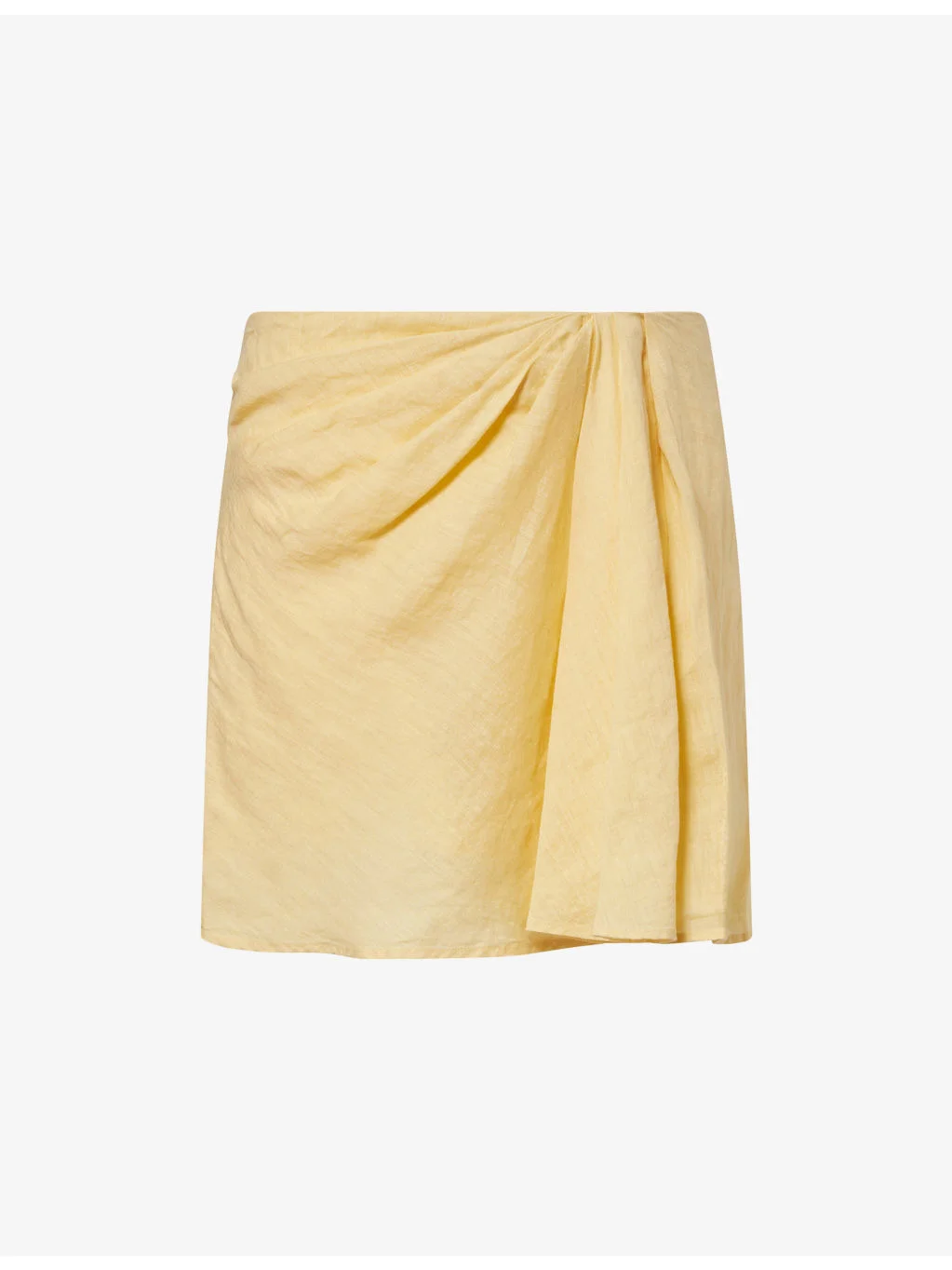 Saiben Draped Linen Mini Skirt - 1