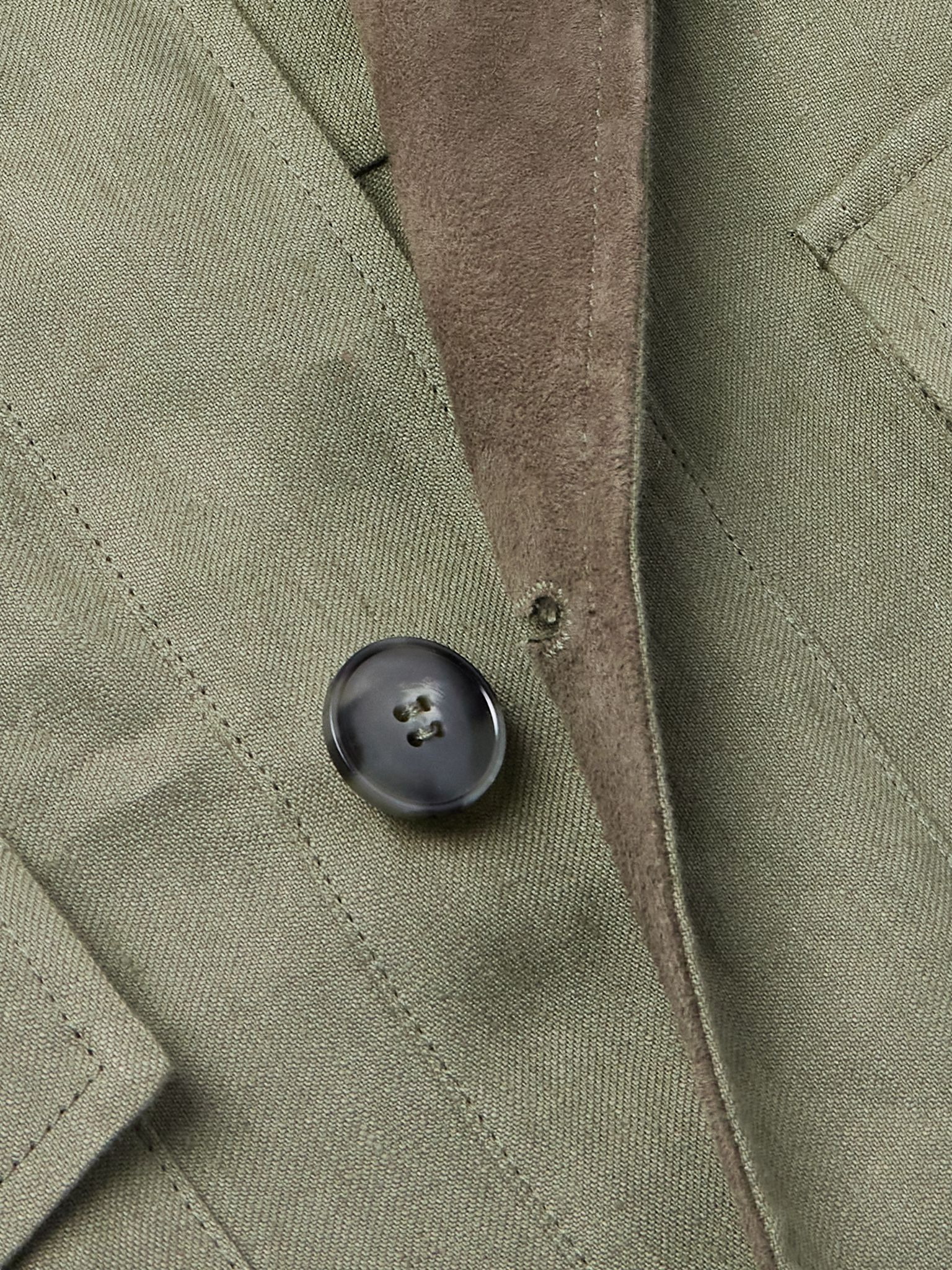 Linen-Canvas Jacket Green - 5