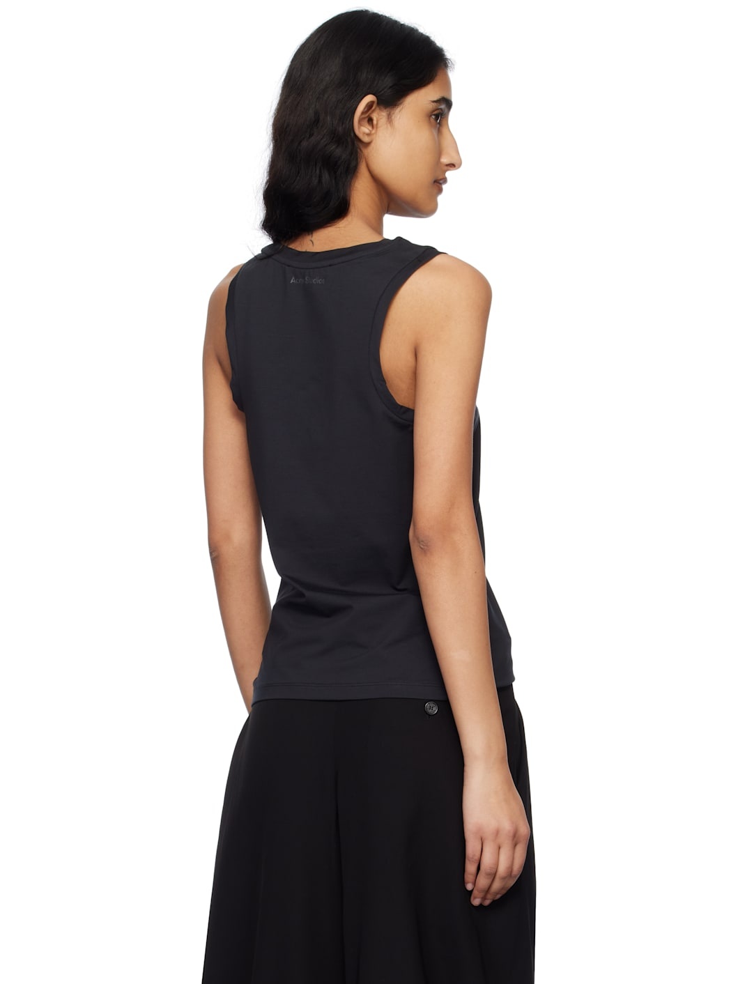 Black Jersey Tank Top - 3