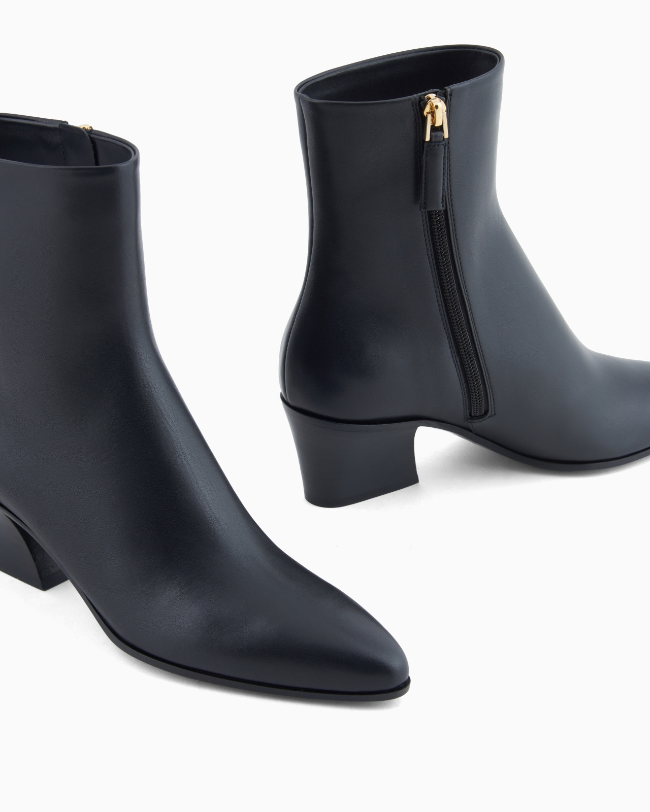 SMOOTH LEATHER HEELED ANKLE BOOTS - 4