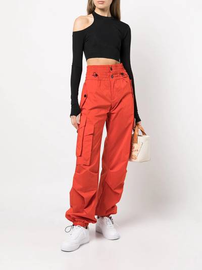 Monse longsleeved cut-out cropped top outlook