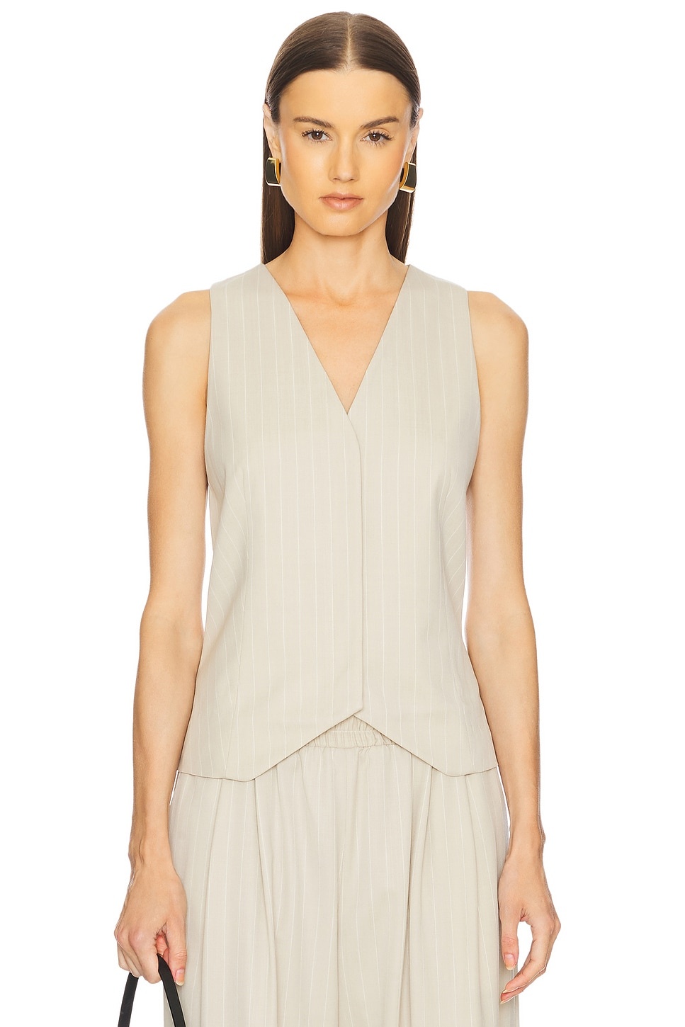 Pinstripe Wool Vest - 1
