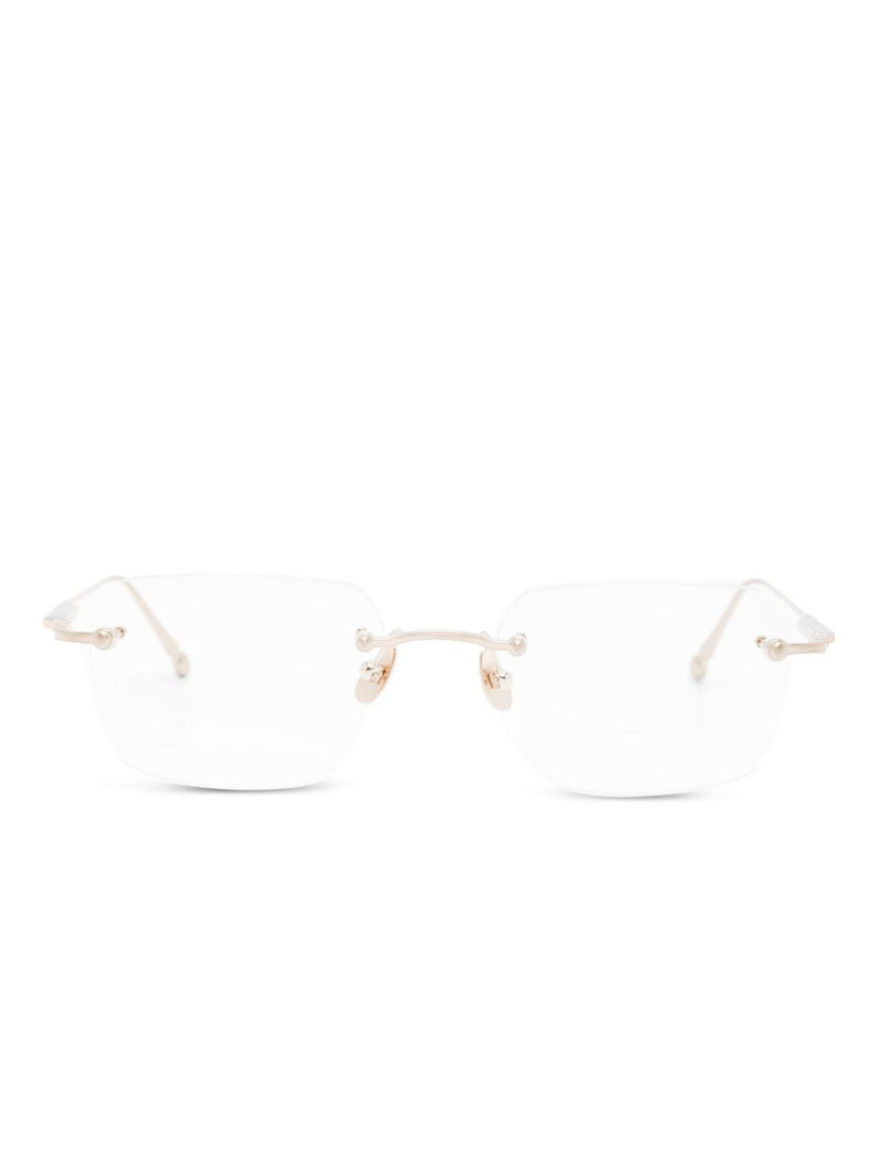 rimless rectangle glasses 1