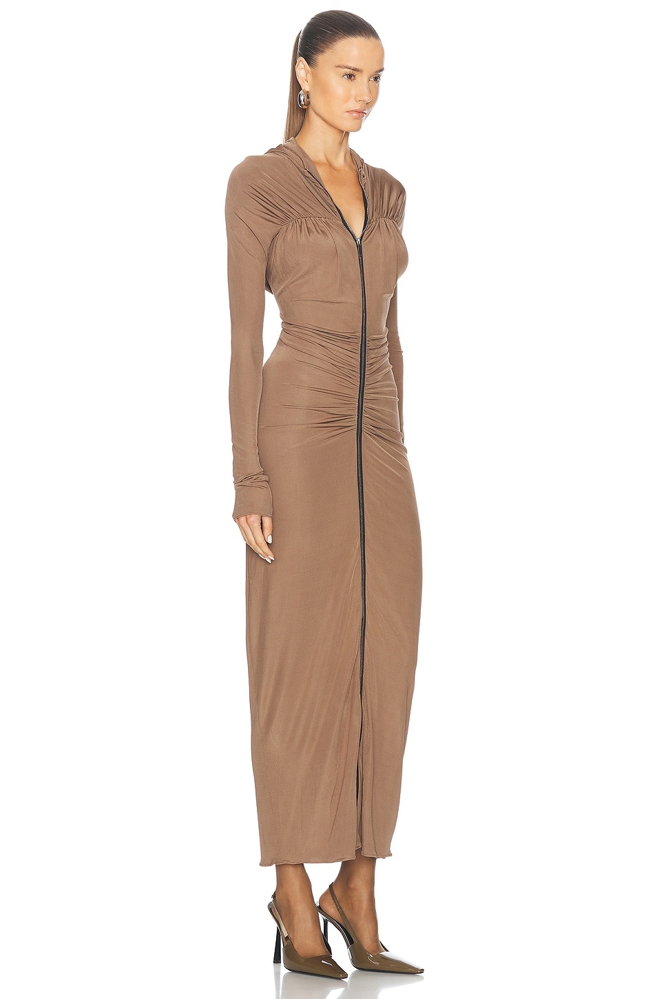 Hooded Ruched Gown - 2