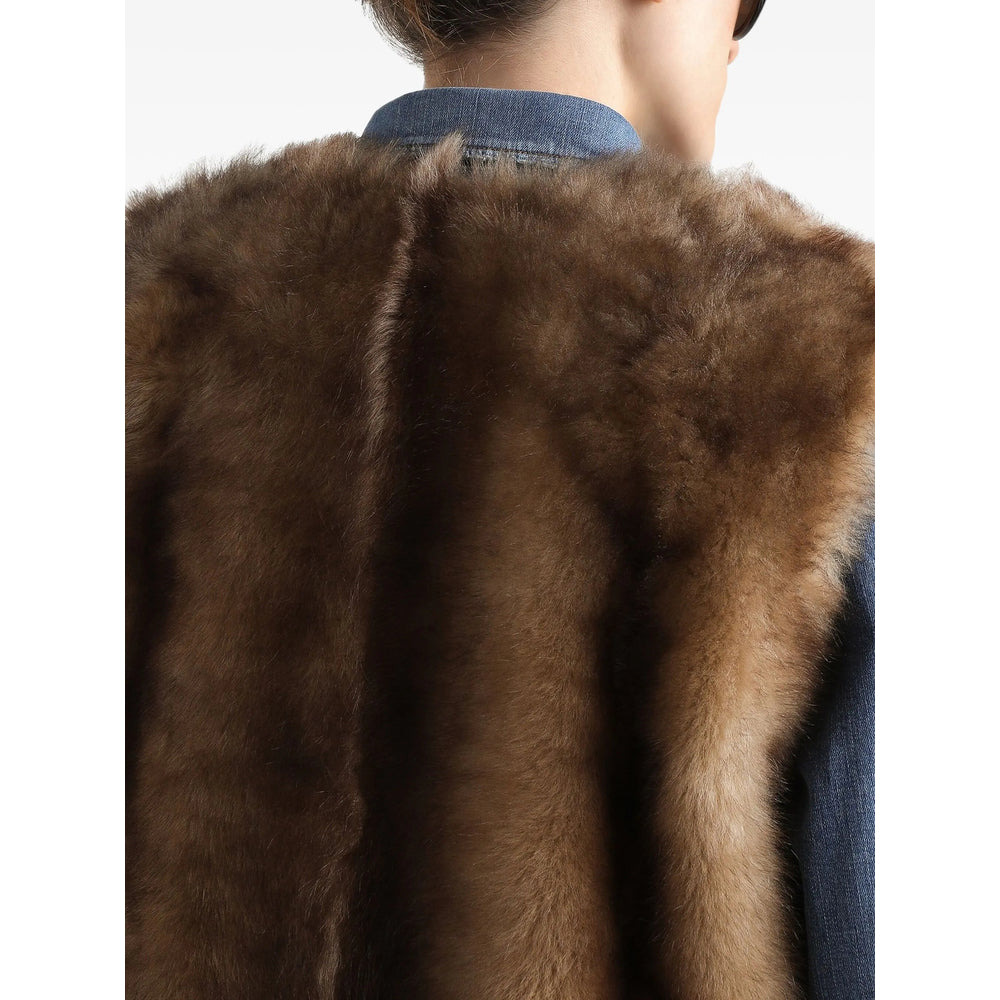 Dolce & Gabbana Brown Jackets - Waistcoat & Gilets Women - 4