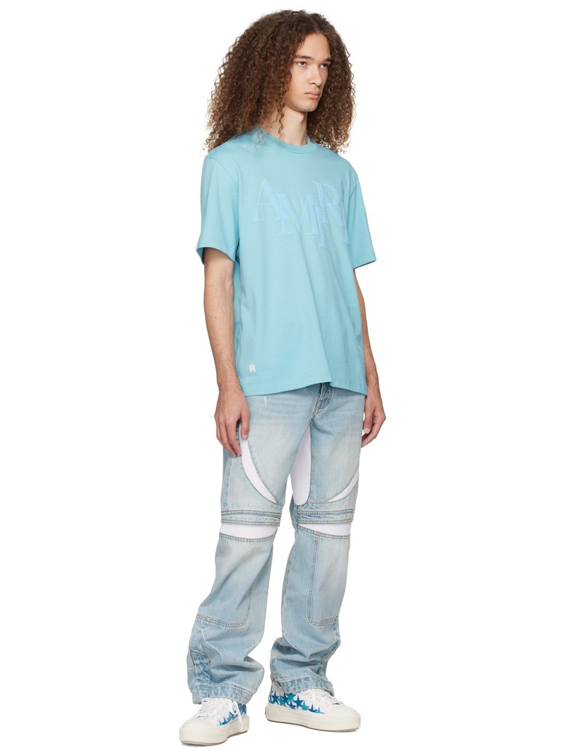 AMIRI Blue Staggered T-Shirt outlook