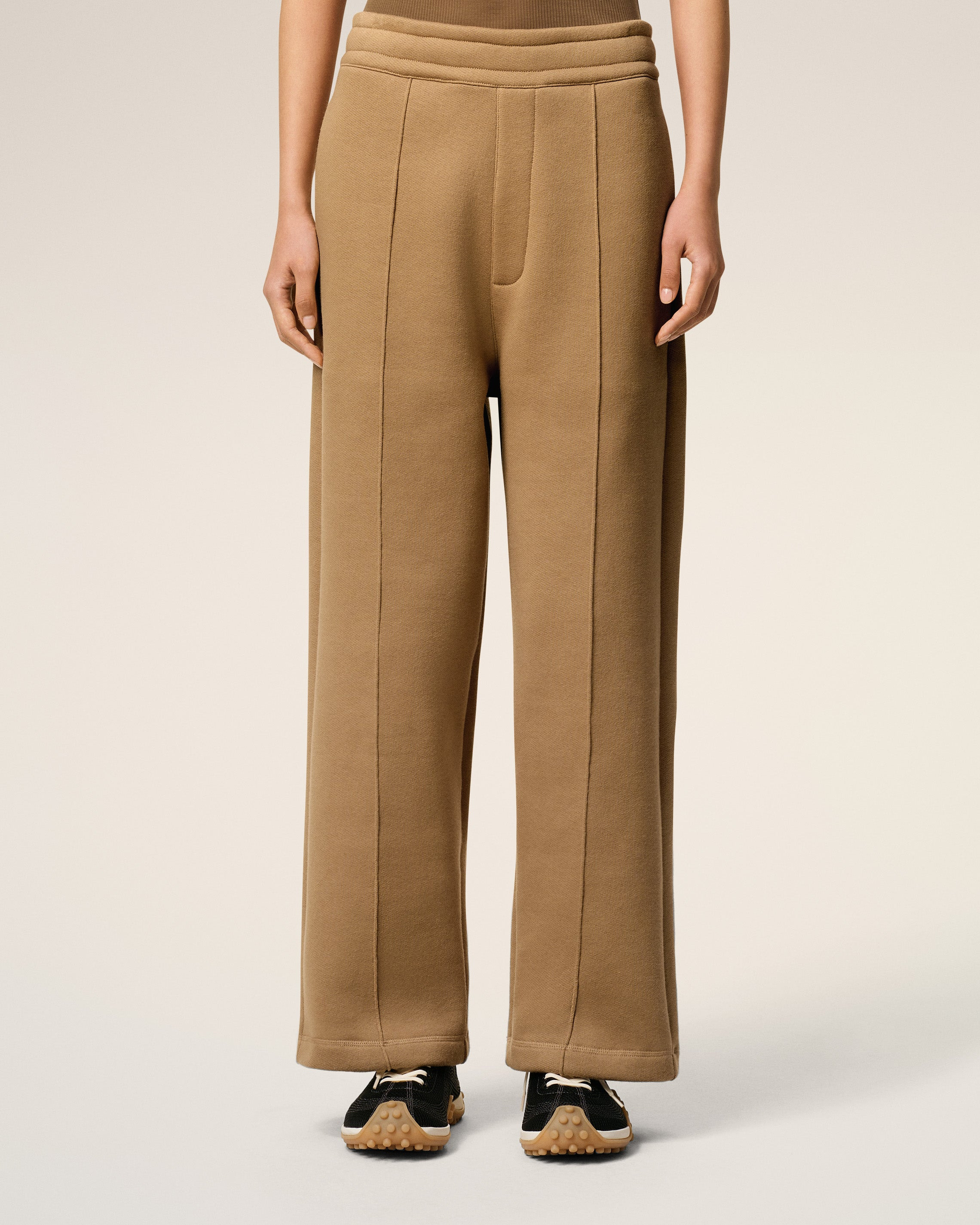 BROWN COTTON FLARE AMI DE CŒUR JOGGING - 2