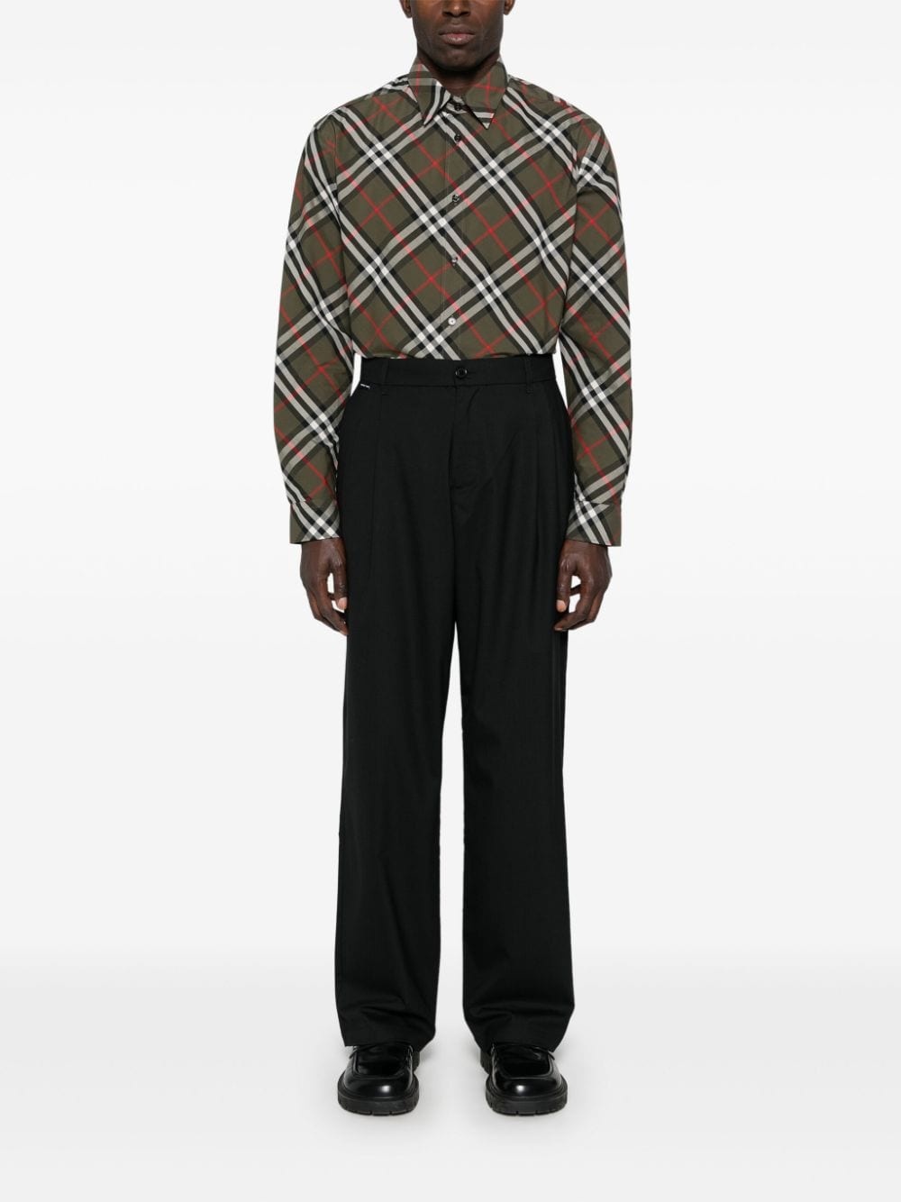check-pattern shirt - 2