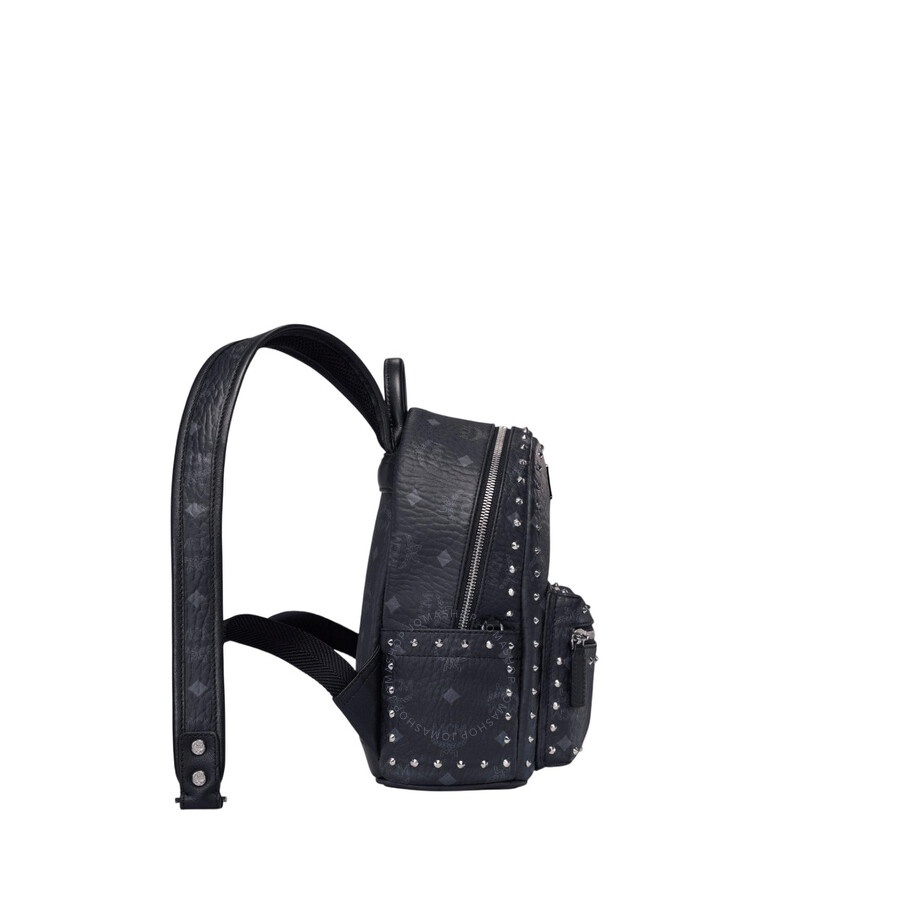MCM Black Mini Visetos Stark Backpack - 2
