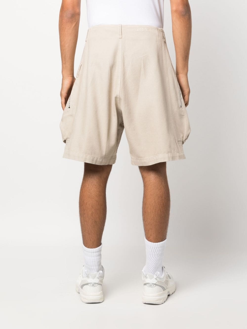 Croissant puffer cargo shorts - 4