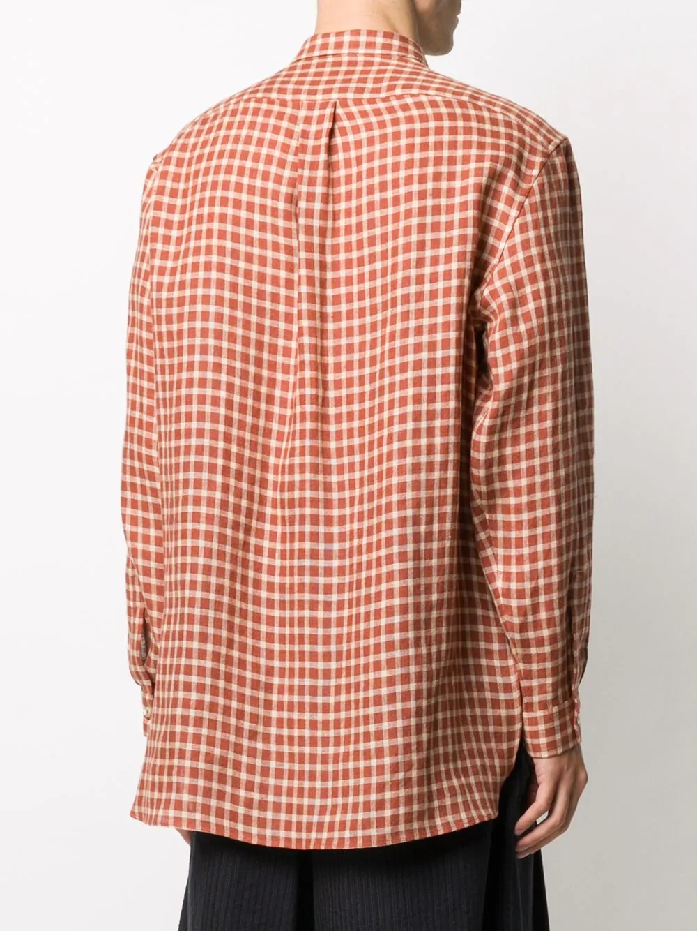 cat patch checked shirt  - 4