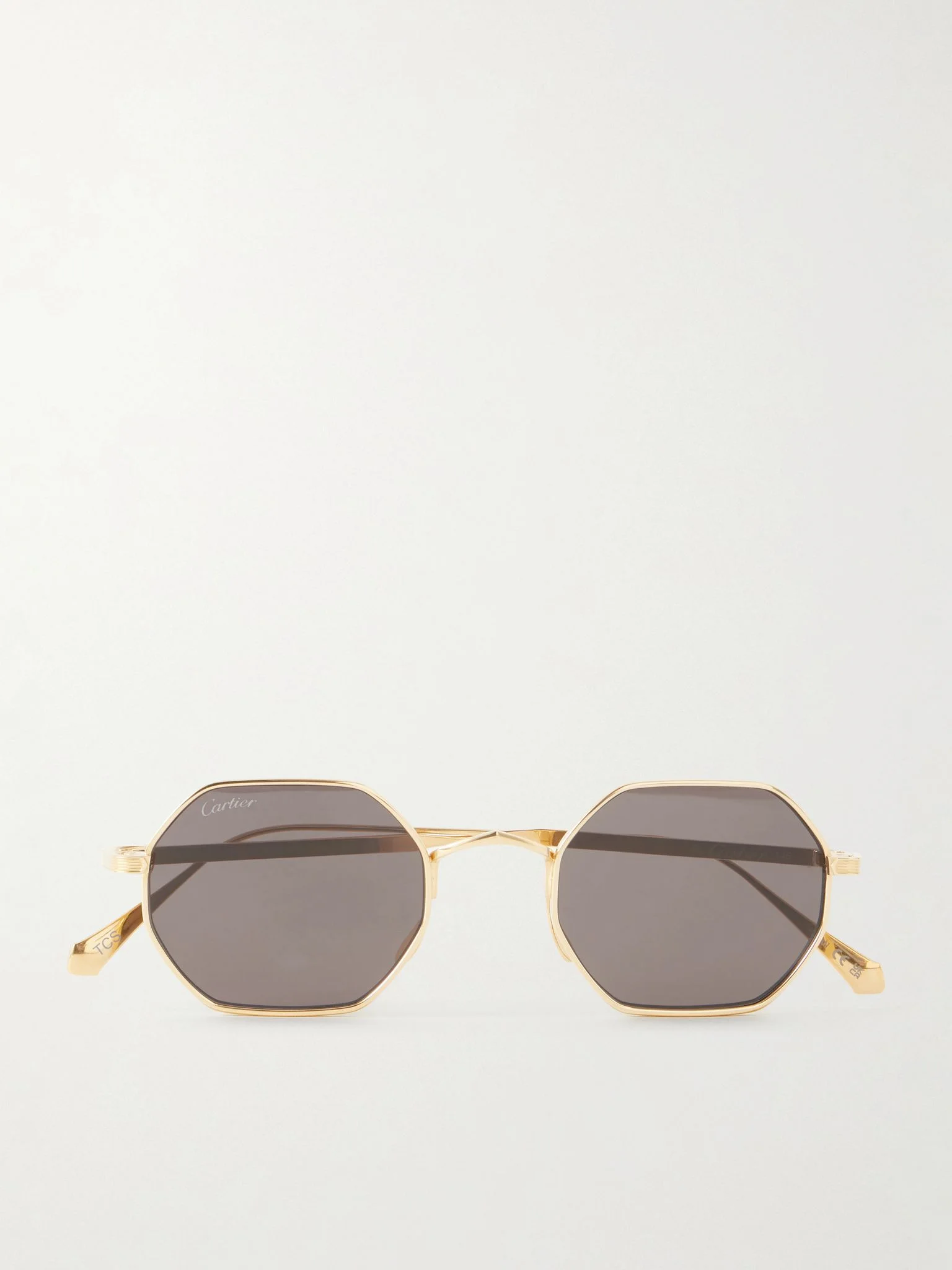Geometric Square-Frame Metal Sunglasses Gold - 1