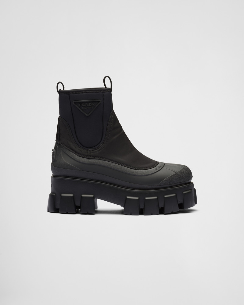Prada Monolith Re-Nylon gabardine boots outlook