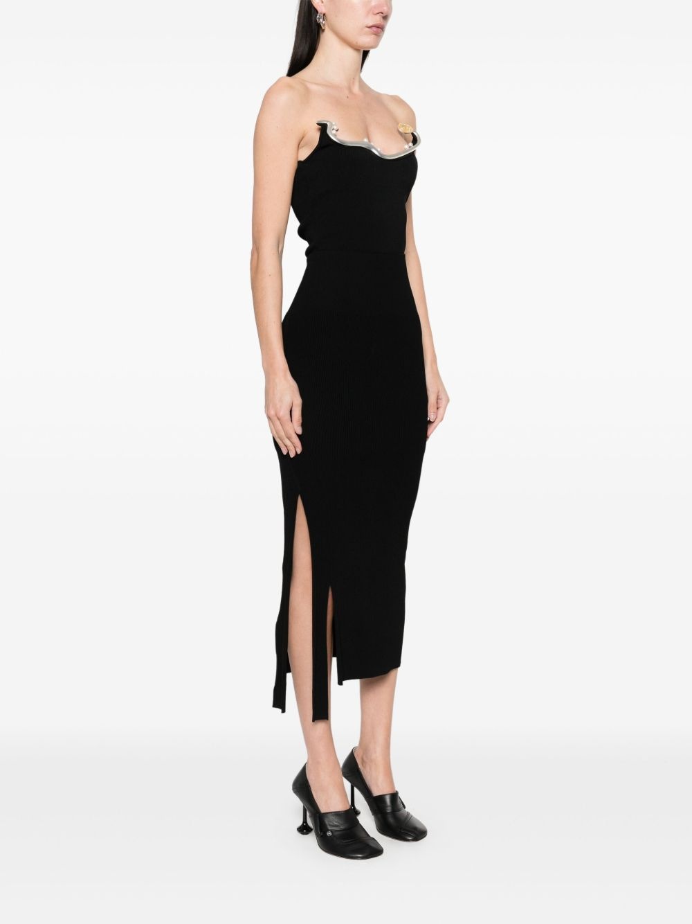 ribbed midi skirt - 3