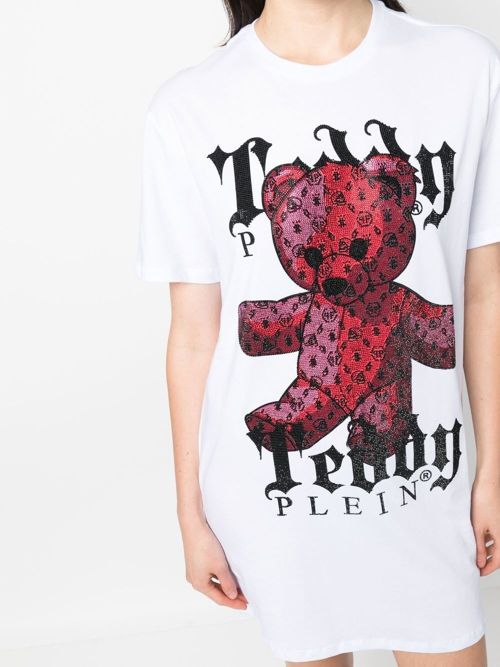 Teddy Plein crystal-embellished T-shirt dress - 5