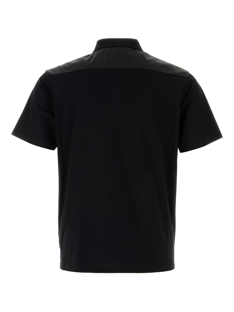Prada enamel-triangle polo shirt outlook