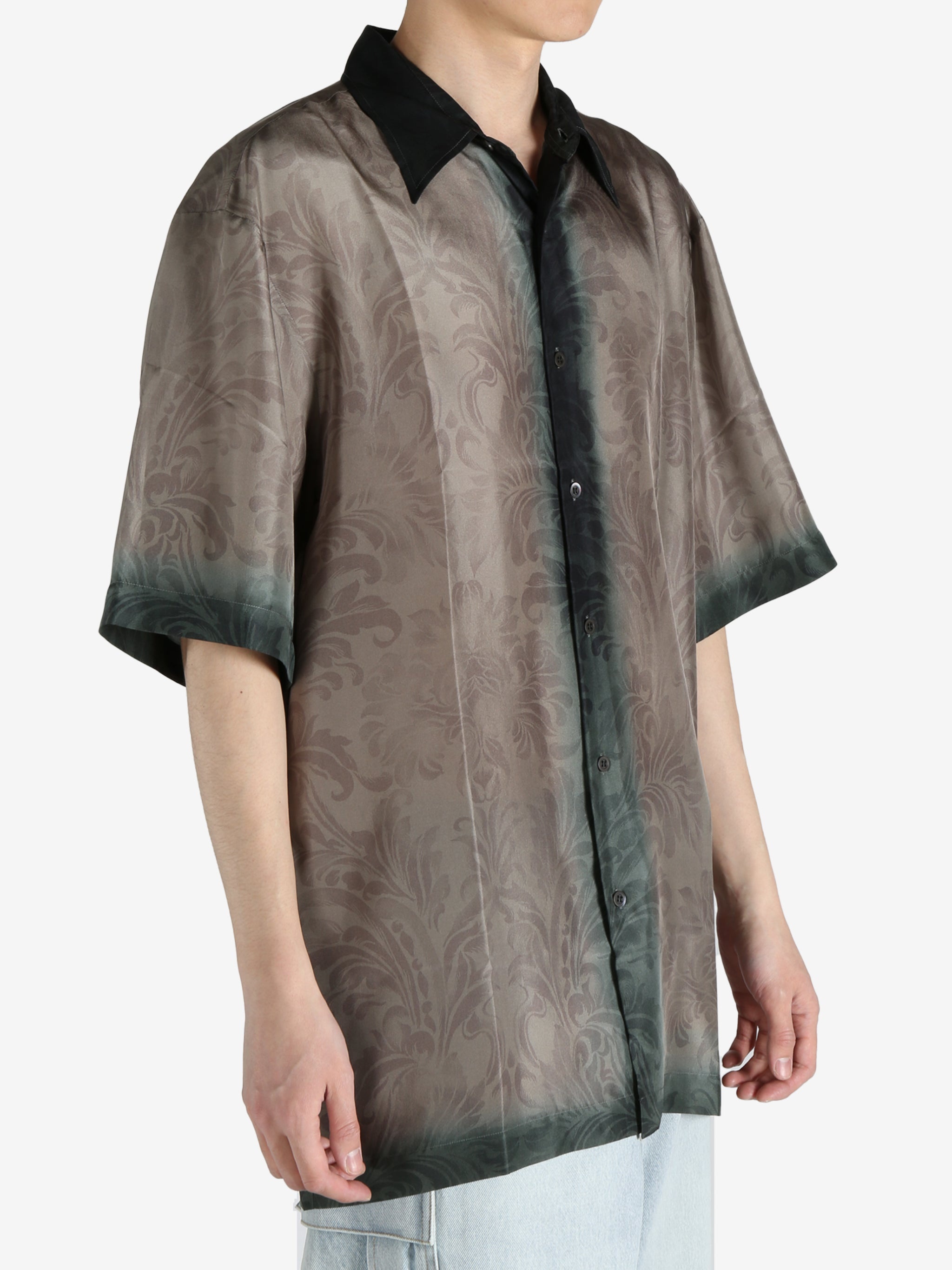 DRIES VAN NOTEN - Men Silk Short Sleeved Shirt - 2