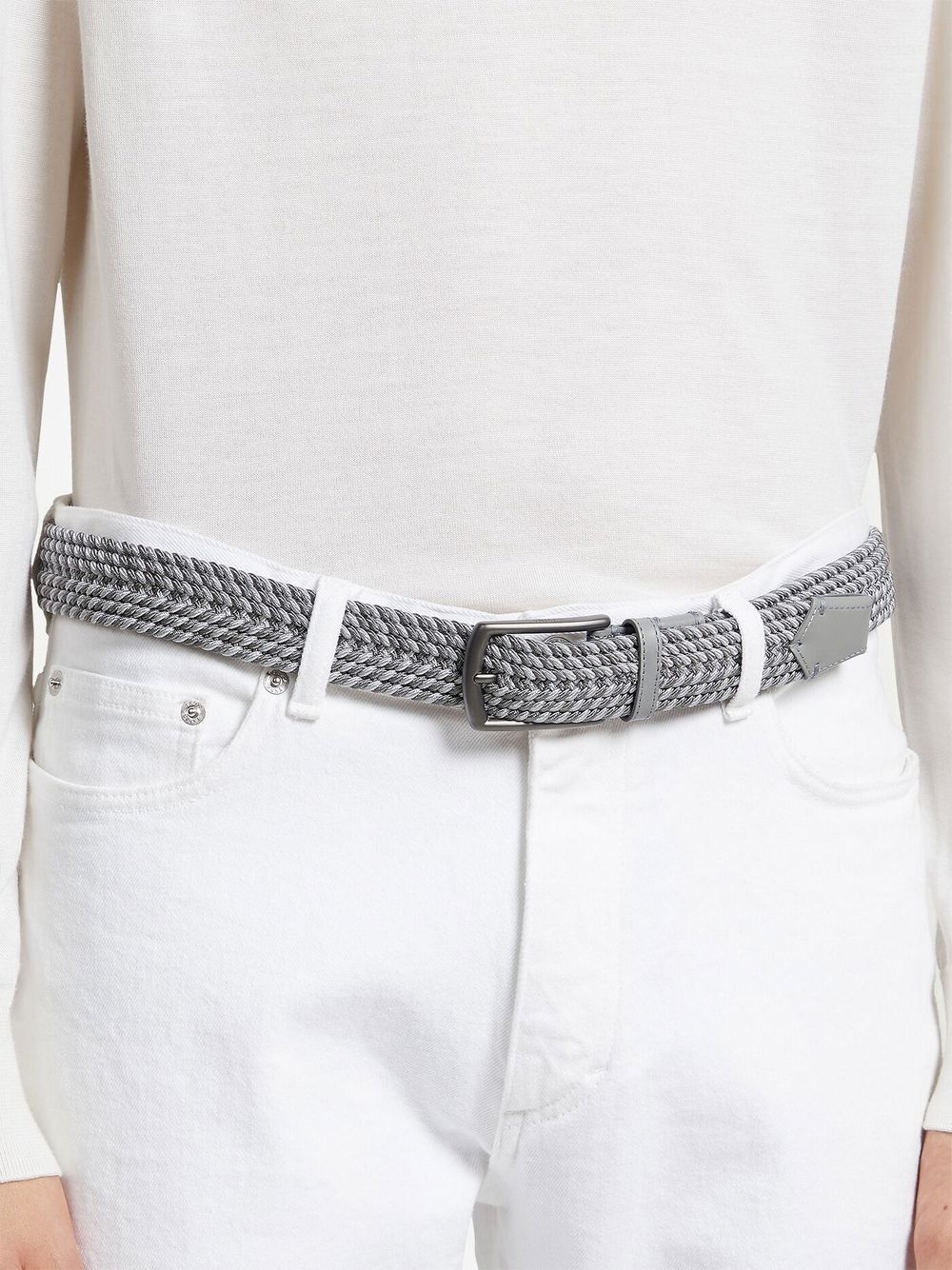 braided canvas belt - 3