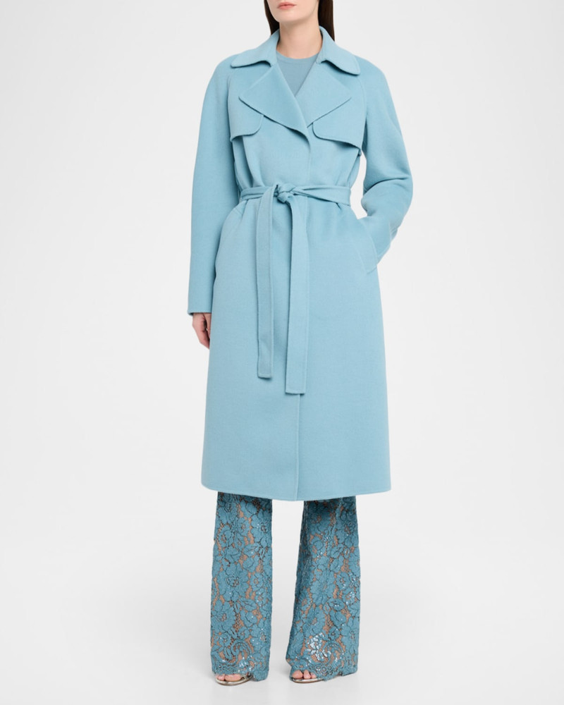 MICHAEL KORS COLLECTION Wrap-Front Plush Wool Coat outlook