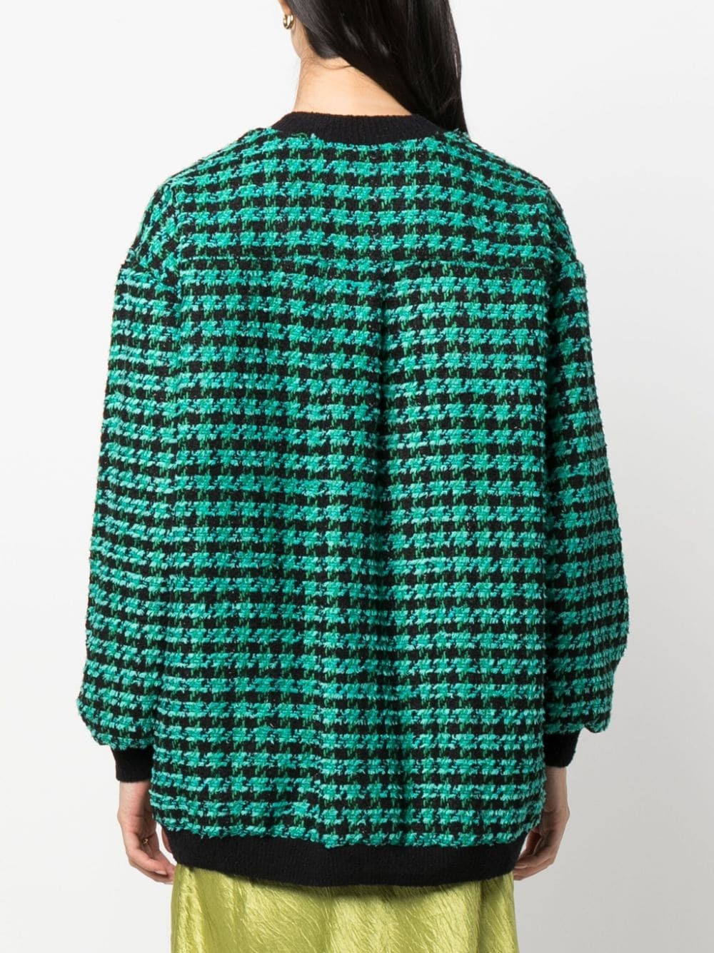 houndstooth-pattern tweed cardi-coat - 4