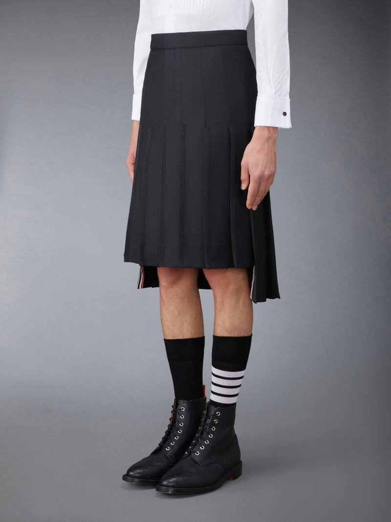 Thom Browne Twill Classic Pleated Backstrap Skirt outlook