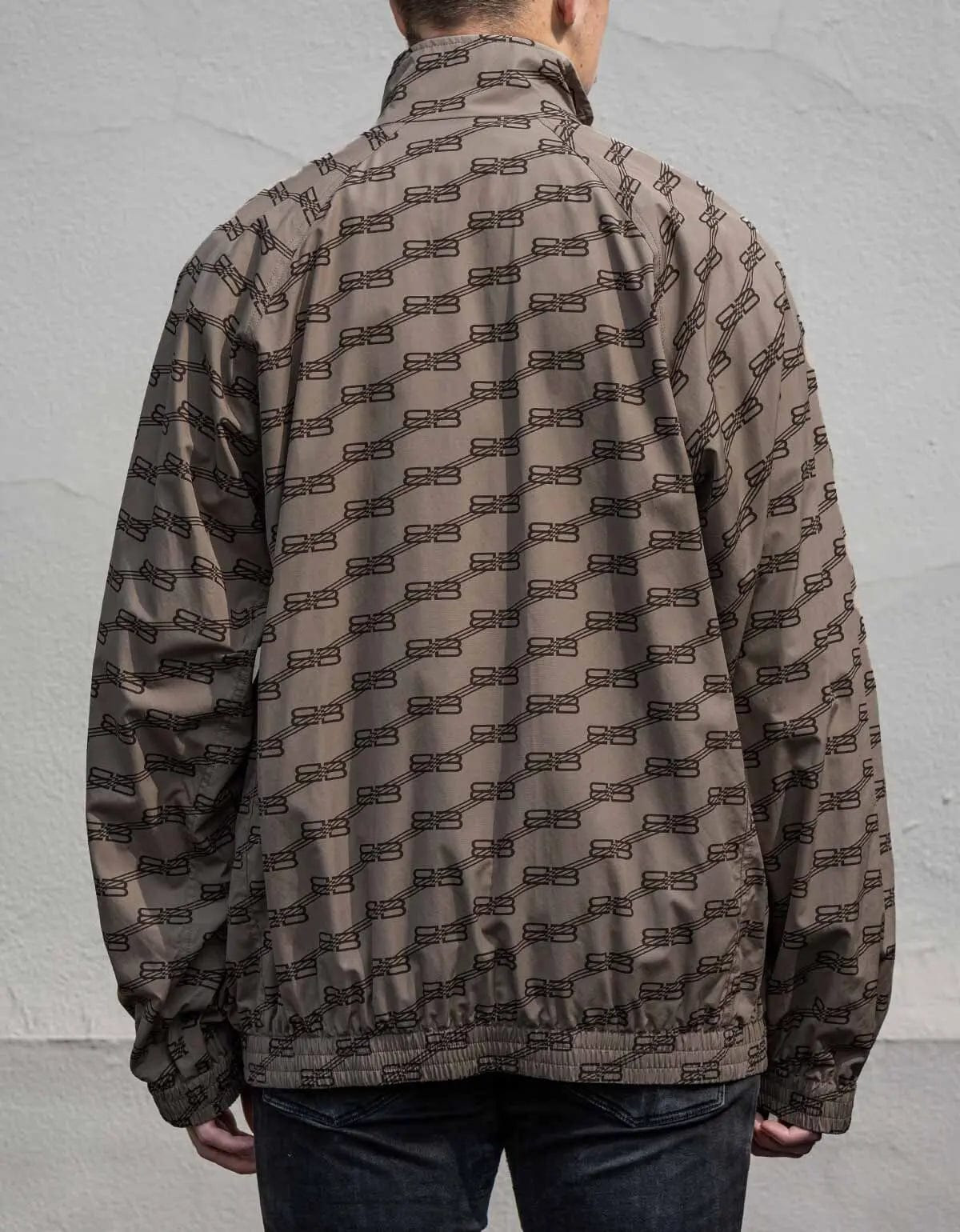 Balenciaga Beige All-Over BB Monogram Tracksuit Jacket - 5