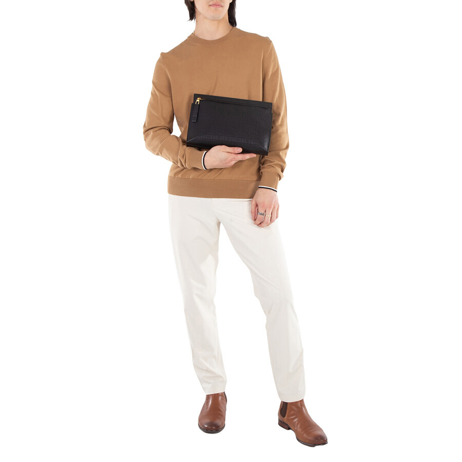Loewe Calfskin Repeat T Pouch - Black - 2