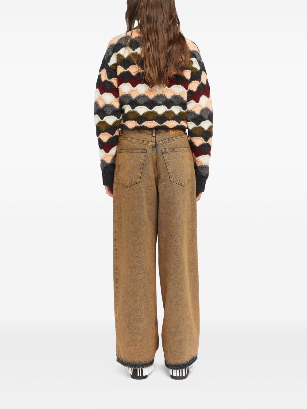 Desert Rose pleat-detailed acid-wash jeans - 4