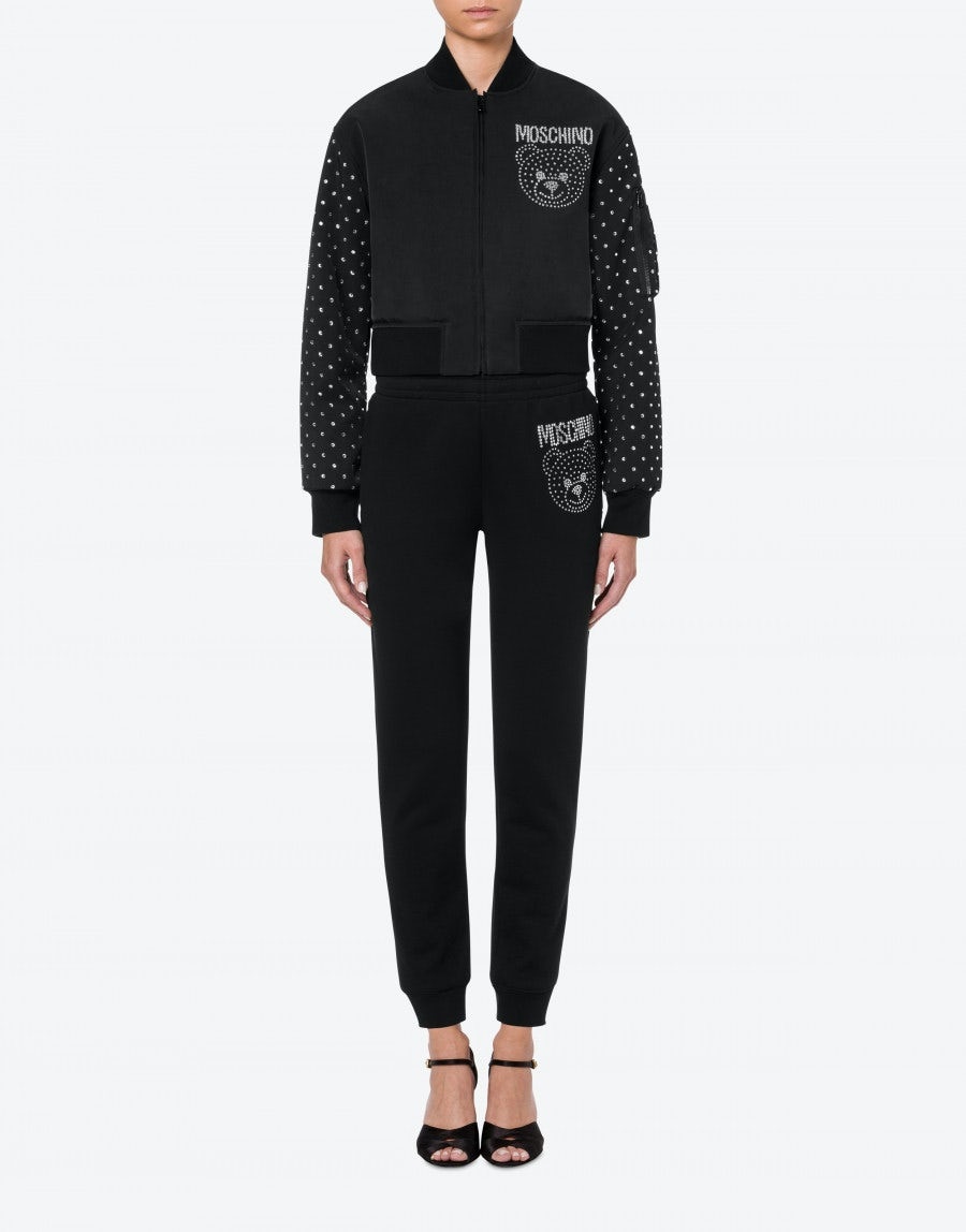 CRYSTAL TEDDY HEAVY NYLON BOMBER - 2