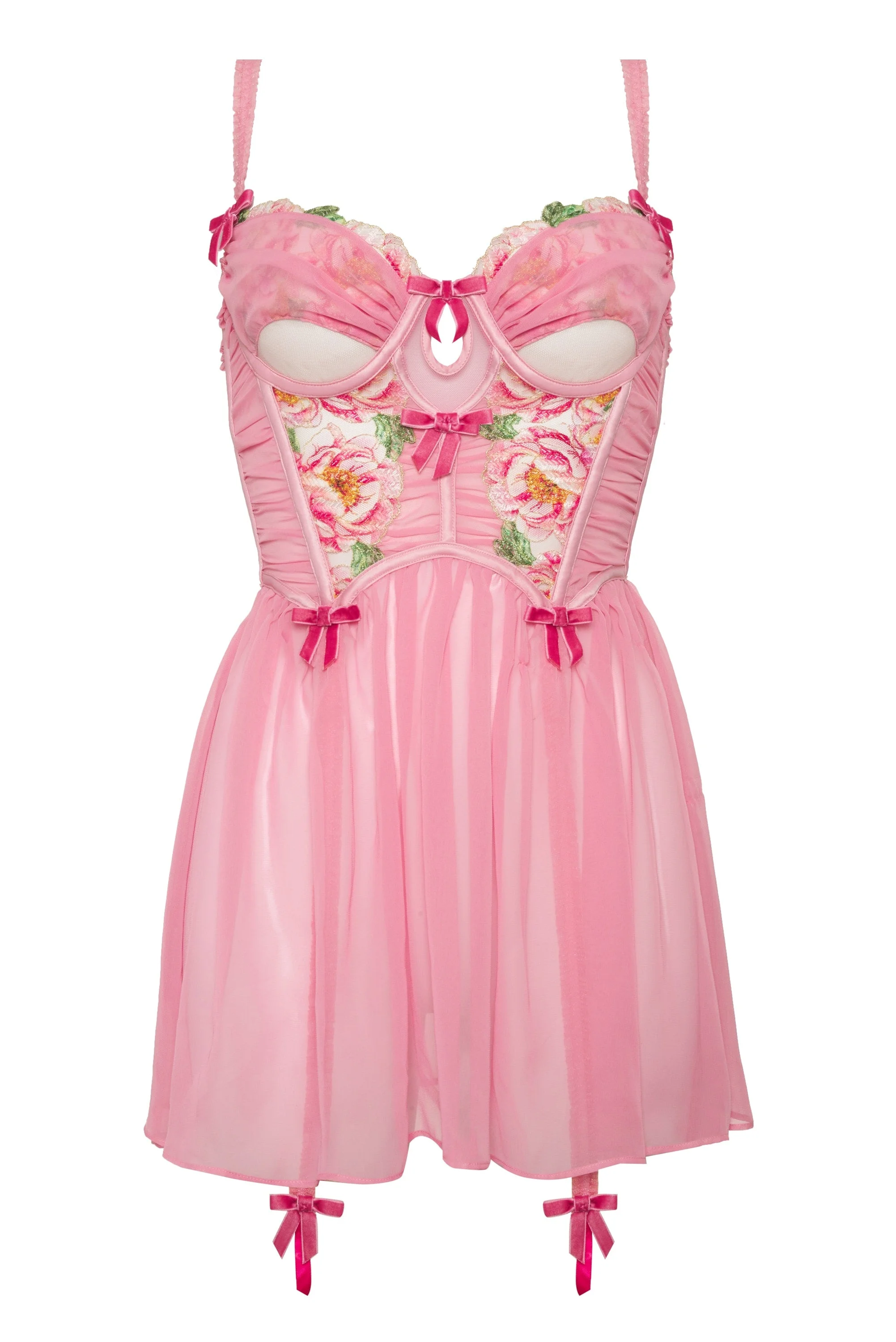 Needle Point Roses Slip Dress - 1
