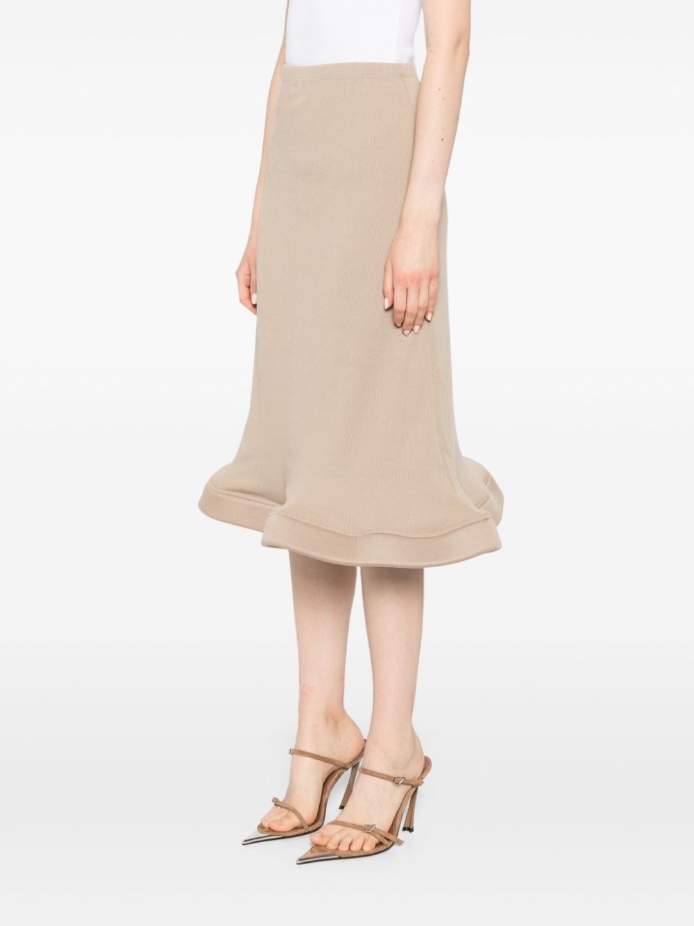 circle-bottom midi skirt - 3