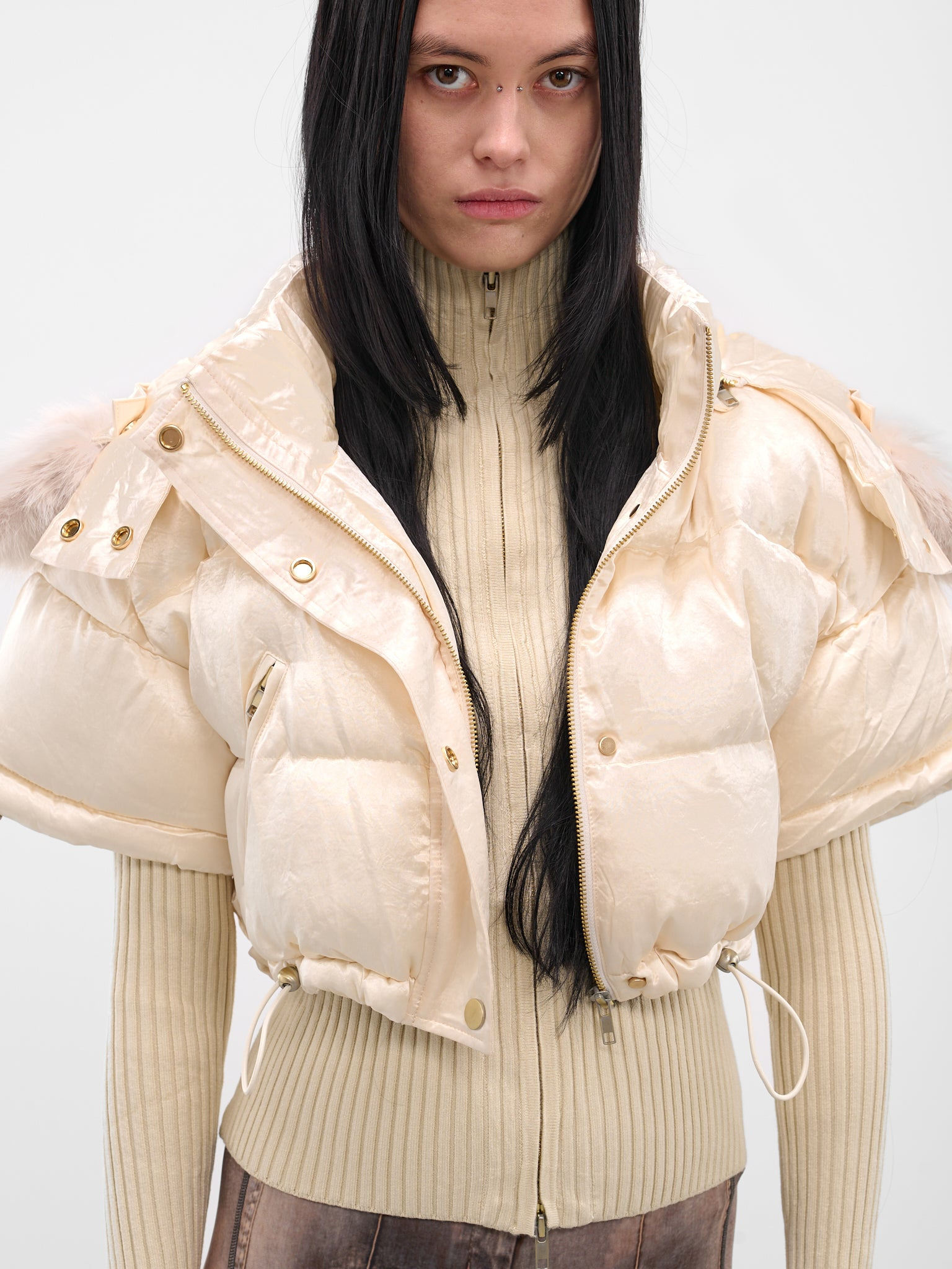 Ecru Mabel Layered Puffer Jacket - 4