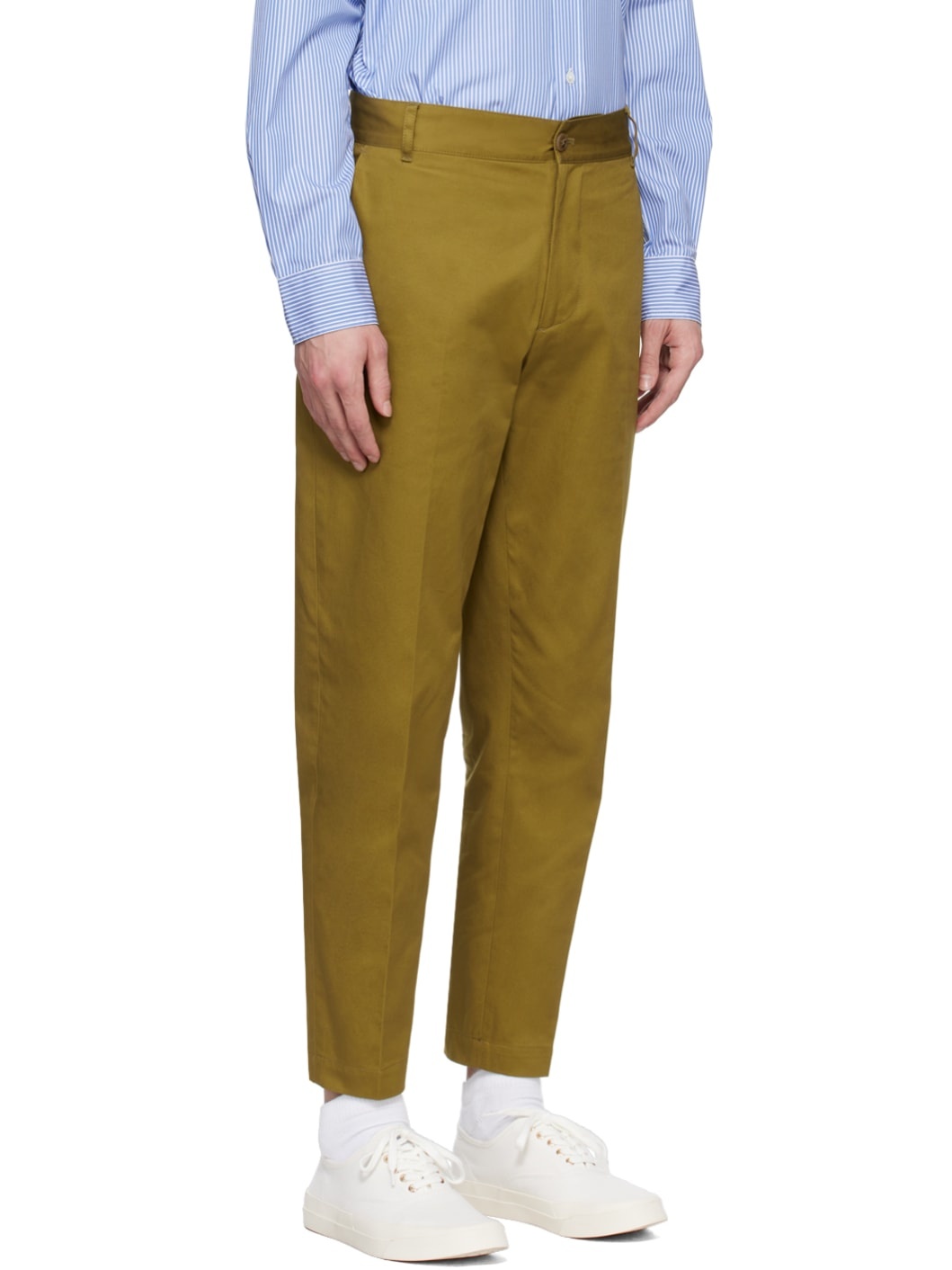 Khaki Embroidered Trousers - 2