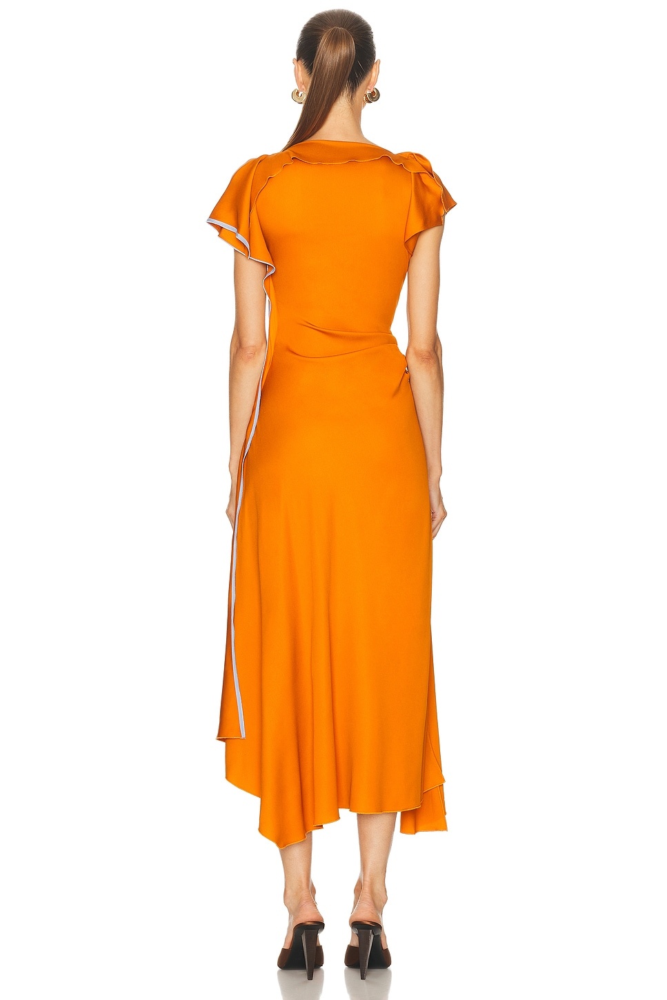 Drape Sleeve Midi Dress - 5